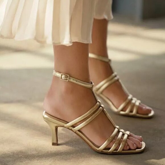 Naturalizer Starla Strappy Sandal in Dark Gold - Picture 1 of 11